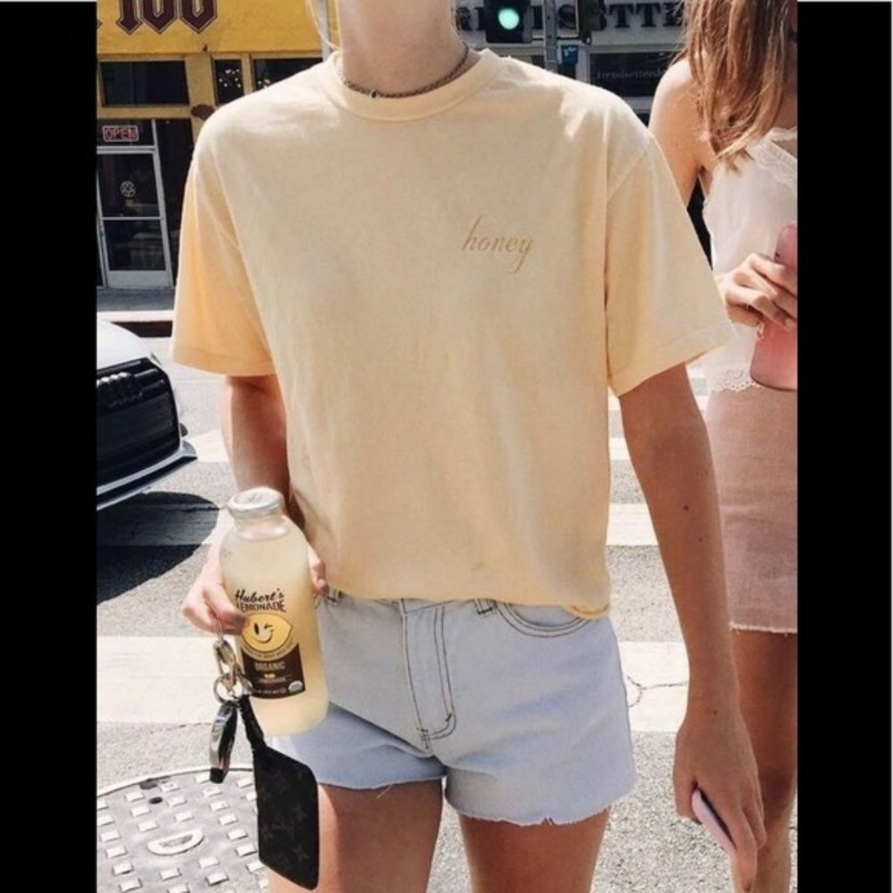 Brandy Melville John Galt Aleena Honey Embroidery Top